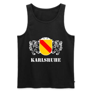 Karlsruhe in Nordbaden - Männer Premium Bio Tank Top - Schwarz - Vorne - Michal (187cm)
