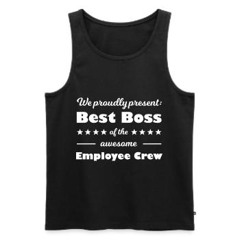 Mein bester Chef - Männer Premium Bio Tank Top - Schwarz - Vorne - AI Model Male 178 light (178cm)
