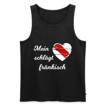 Ich liebe Franken - Männer Premium Bio Tank Top - Schwarz - Vorne - Michal (187cm)