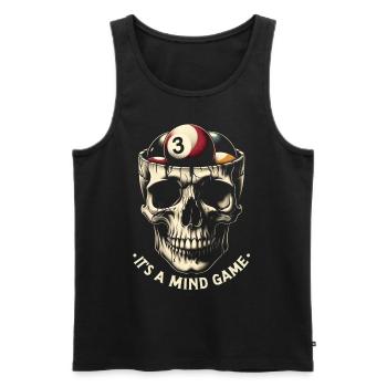 Billard Poolbillard Snooker Schädel - Männer Premium Bio Tank Top - Schwarz - Vorne - Michal (187cm)