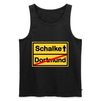 Die Schalker - Männer Premium Bio Tank Top - Schwarz - Vorne - AI Model Male 178 light (178cm)