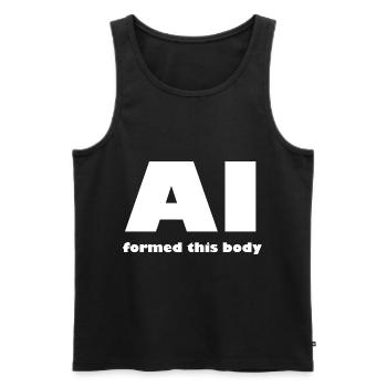 Artificial intelligence is coming - Men's Premium Organic Tank Top - black - Front - Michal (187cm)