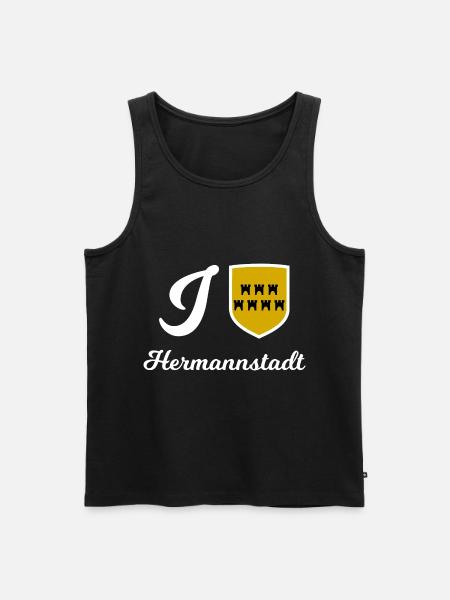 Hermannstadt - Männer Premium Bio Tank Top - Schwarz