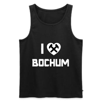 Bochum in the Ruhr area - Men's Premium Organic Tank Top - black - Front - AI Model Male 178 light (178cm)