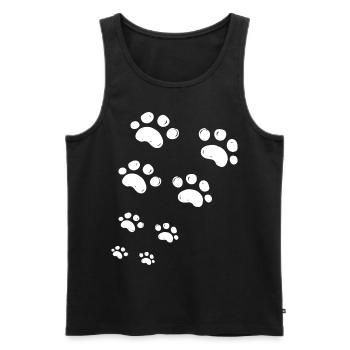 J aime mon chien - Débardeur bio Premium Homme - noir - Devant - Michal (187cm)