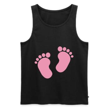 Bébé coeur bébé bébé pieds bébé doux cygne - Débardeur bio Premium Homme - noir - Devant - Michal (187cm)