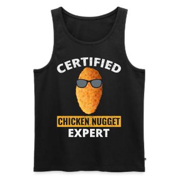 Chicken Nuggets Fast Food Lustiger Spruch - Männer Premium Bio Tank Top - Schwarz - Vorne - Michal (187cm)