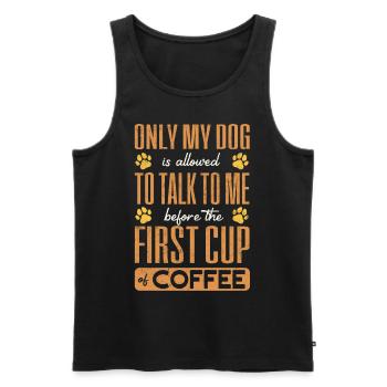 Coffee and DOGS, Dog owner, Coffee addict - Men's Premium Organic Tank Top - black - Front - AI Model Male 178 light (178cm)