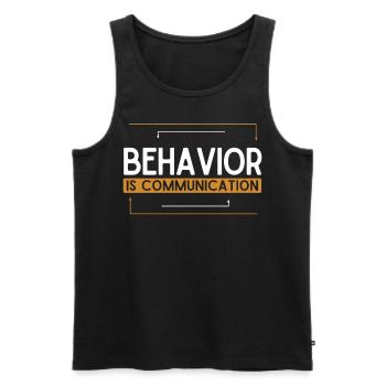 Collecte de données - Thérapeutes analystes comportementaux - Débardeur bio Premium Homme - noir - Devant - AI Model Male 178 light (178cm)
