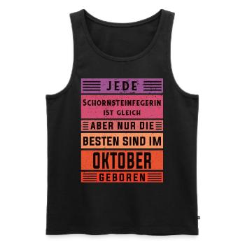 Kehrer Geburtstag Oktober geboren - Männer Premium Bio Tank Top - Schwarz - Vorne - Michal (187cm)