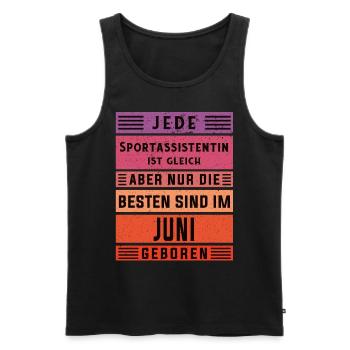 Co-Trainer Geburtstag Juni geboren - Männer Premium Bio Tank Top - Schwarz - Vorne - Michal (187cm)