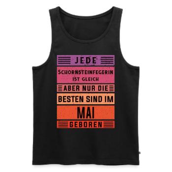 Kehrer Geburtstag Mai geboren Schornsteinfegerin - Männer Premium Bio Tank Top - Schwarz - Vorne - Michal (187cm)