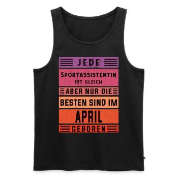 Co-Trainer Geburtstag April geboren - Männer Premium Bio Tank Top - Schwarz - Vorne - Michal (187cm)
