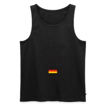 I'm not yelling I'm German Funny German Pride - Men's Premium Organic Tank Top - black - Front - AI Model Male 178 light (178cm)