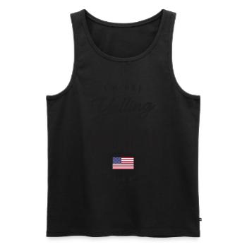 I'm not yelling I'm American Funny American Pride - Men's Premium Organic Tank Top - black - Front - AI Model Male 178 light (178cm)