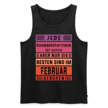 Dekorateur Geburtstag Februar geboren - Männer Premium Bio Tank Top - Schwarz - Vorne - Michal (187cm)