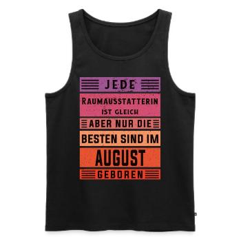 Dekorateur Geburtstag August geboren - Männer Premium Bio Tank Top - Schwarz - Vorne - Michal (187cm)