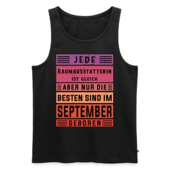 Dekorateur Geburtstag September geboren - Männer Premium Bio Tank Top - Schwarz - Vorne - Michal (187cm)