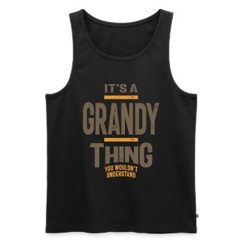 Männer Es ist eine grandiose Sache Lustiger Papa Opa - Männer Premium Bio Tank Top - Schwarz - Vorne - Michal (187cm)