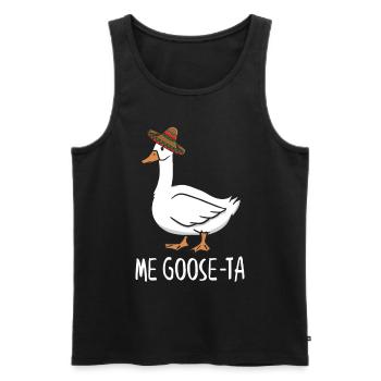 Me Goose Ta, Spanische Gans - Männer Premium Bio Tank Top - Schwarz - Vorne - AI Model Male 178 light (178cm)