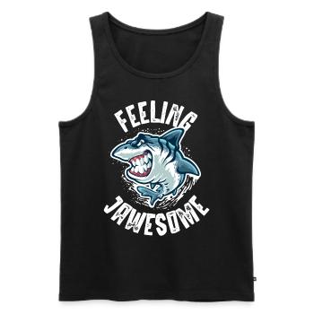 Sentez-vous magnifique, requin, requin - Débardeur bio Premium Homme - noir - Devant - Michal (187cm)