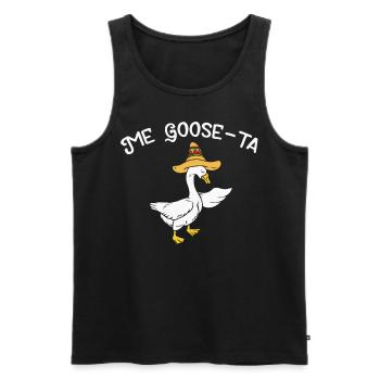 Me Goose Ta, Spanische Gans - Männer Premium Bio Tank Top - Schwarz - Vorne - AI Model Male 178 light (178cm)