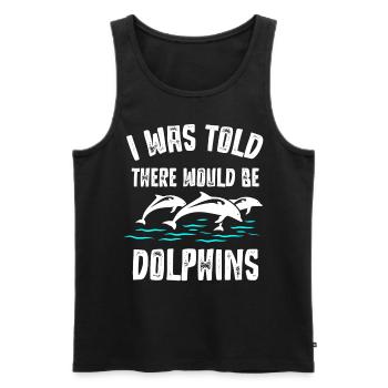 I was told that there would be dolphins - Men's Premium Organic Tank Top - black - Front - Michal (187cm)
