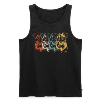 Schnauzer, Schnauzer Cadeau de propriétaire de chien Schnauzer - Débardeur bio Premium Homme - noir - Devant - Michal (187cm)