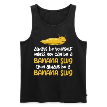 Banana Snails, A Banana Snail Being - Men's Premium Organic Tank Top - black - Front - Michal (187cm)