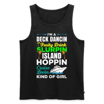 Inselhüpfmädchen, Kreuzfahrtmädchen - Männer Premium Bio Tank Top - Schwarz - Vorne - Michal (187cm)