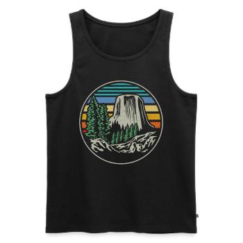 Devils Tower National Monument - Männer Premium Bio Tank Top - Schwarz - Vorne - AI Model Male 178 light (178cm)