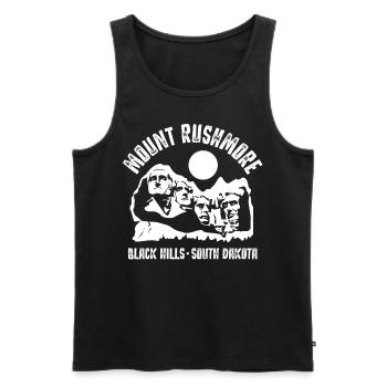 Mount Rushmore, Black Hills Dakota du Sud - Débardeur bio Premium Homme - noir - Devant - AI Model Male 178 light (178cm)