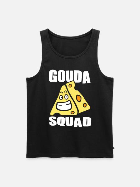 Cheese Lovers - Funny Gouda Squad - Men's Premium Organic Tank Top - black