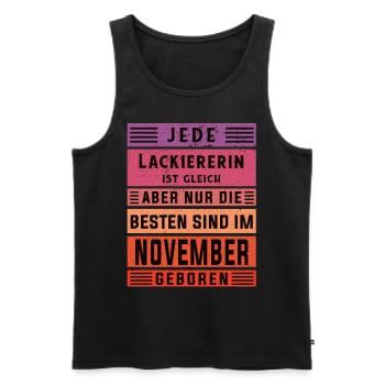 Maler Anstreicher Geburtstag November geboren - Männer Premium Bio Tank Top - Schwarz - Vorne - Michal (187cm)