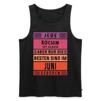Koch Geburtstag Juni geboren Hobby Köchin - Männer Premium Bio Tank Top - Schwarz - Vorne - Michal (187cm)