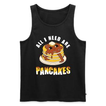 Tout ce dont j’ai besoin, ce sont des crêpes - Débardeur bio Premium Homme - noir - Devant - Michal (187cm)