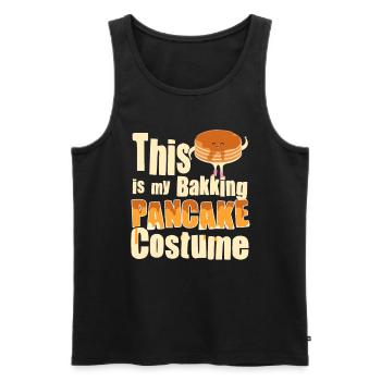 Costume de cuisson de crêpes - Crêpe drôle - Débardeur bio Premium Homme - noir - Devant - Michal (187cm)