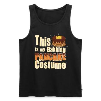 Costume de cuisson de crêpes - Crêpe drôle - Débardeur bio Premium Homme - noir - Devant - Michal (187cm)