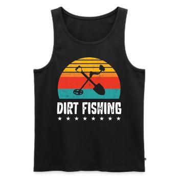 Metal detection, metal detector - Men's Premium Organic Tank Top - black - Front - AI Model Male 178 light (178cm)