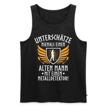 Metalldetektion, Metalldetektor - Männer Premium Bio Tank Top - Schwarz - Vorne - Michal (187cm)