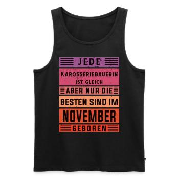 Autoschlosser Geburtstag November geboren - Männer Premium Bio Tank Top - Schwarz - Vorne - Michal (187cm)