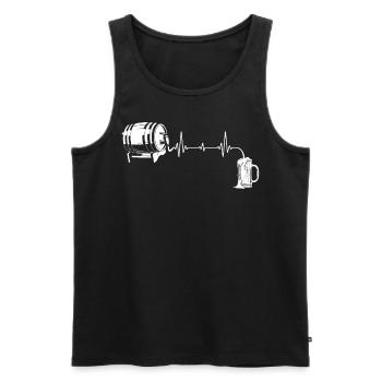 Beer lover, beer drinker, brewer, brewer - Men's Premium Organic Tank Top - black - Front - AI Model Male 178 light (178cm)