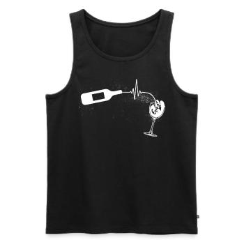 Amateurs de vin, buveurs de vin rouge - Débardeur bio Premium Homme - noir - Devant - AI Model Male 178 light (178cm)