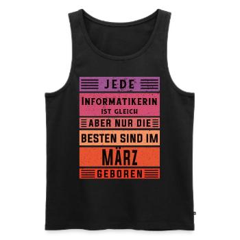 Programmierer Geburtstag März geboren - Männer Premium Bio Tank Top - Schwarz - Vorne - AI Model Male 178 light (178cm)