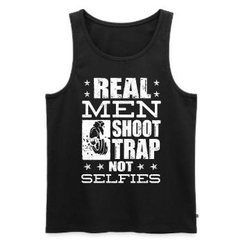 Alter Mann Schießt Falle, Falle Schießen - Männer Premium Bio Tank Top - Schwarz - Vorne - AI Model Male 178 light (178cm)