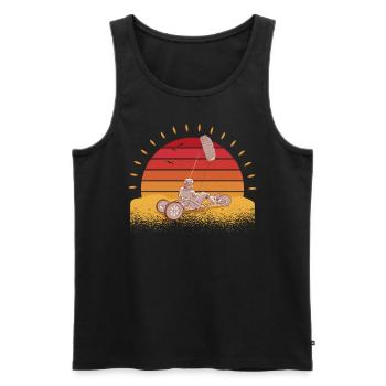 Strand-Kite Windracer Land-Kite Kite-Strandsegler - Männer Premium Bio Tank Top - Schwarz - Vorne - AI Model Male 178 light (178cm)