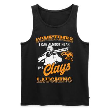 Fallenschießen, Lehm - Männer Premium Bio Tank Top - Schwarz - Vorne - AI Model Male 178 light (178cm)