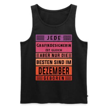 Illustrator Geburtstag Dezember geboren - Männer Premium Bio Tank Top - Schwarz - Vorne - Michal (187cm)