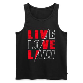 Lawyer Costume - Funny Law Student - Men's Premium Organic Tank Top - black - Front - Michal (187cm)