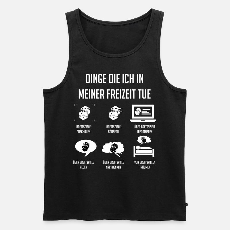Brettspiele, Brettspiel, Brettspiele Spielen - Männer Premium Bio Tank Top - Schwarz